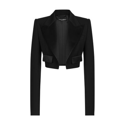 Dolce & Gabbana Spencer wool gabardine tuxedo jacket