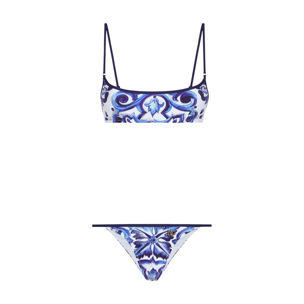 Dolce & Gabbana Majolica-print spandex bikini