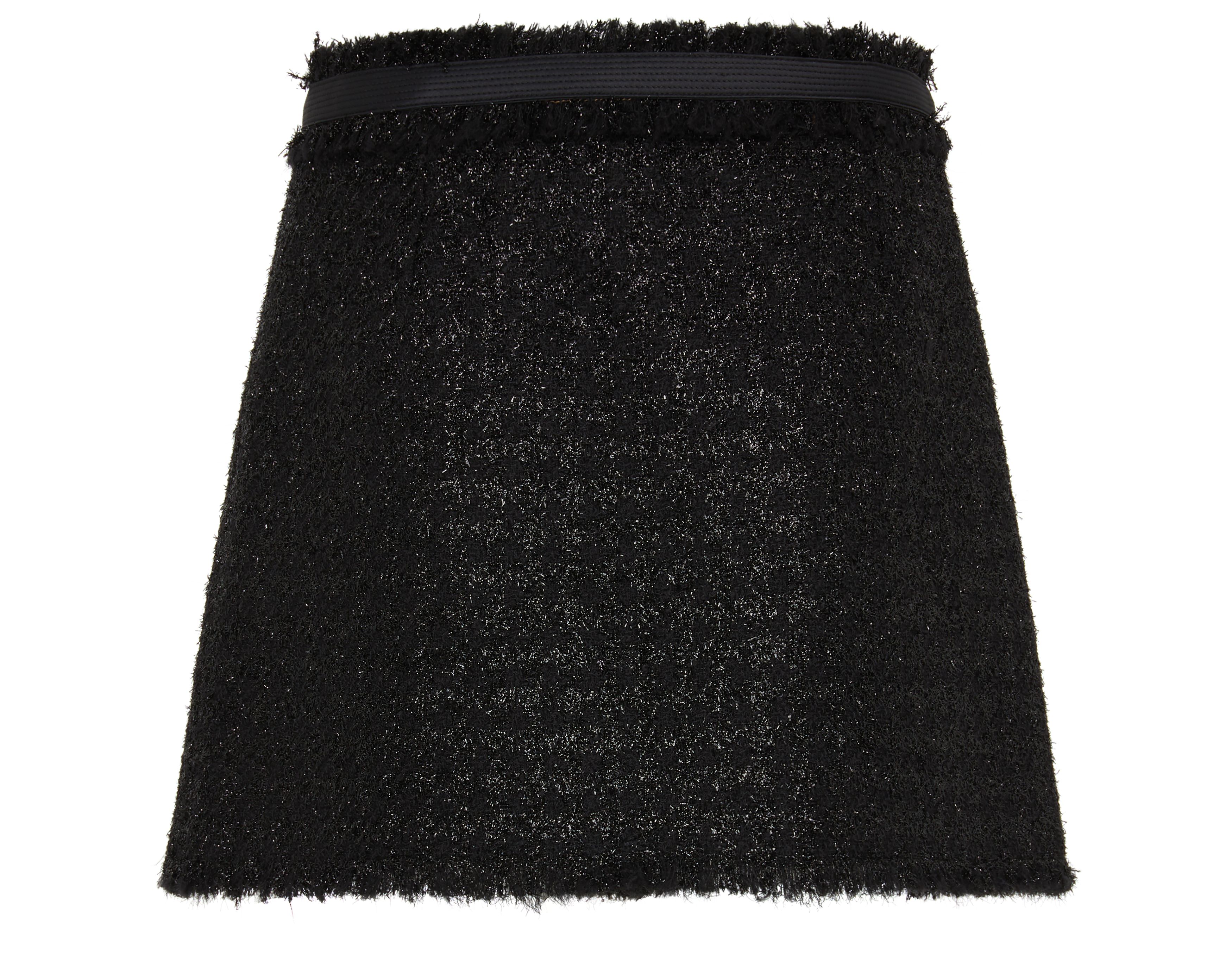 Versace Gingham tweed mini-skirt