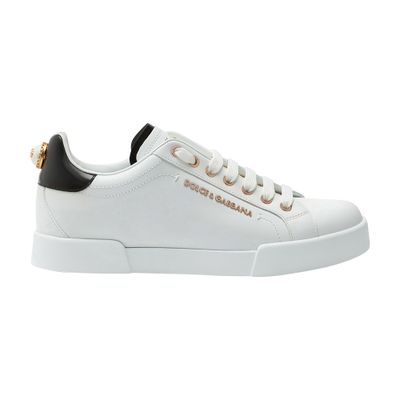 Dolce & Gabbana Calfskin nappa Portofino sneakers with lettering