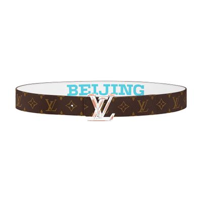  Lv Pyramide Cities Exclusive 40MM Reversible Belt