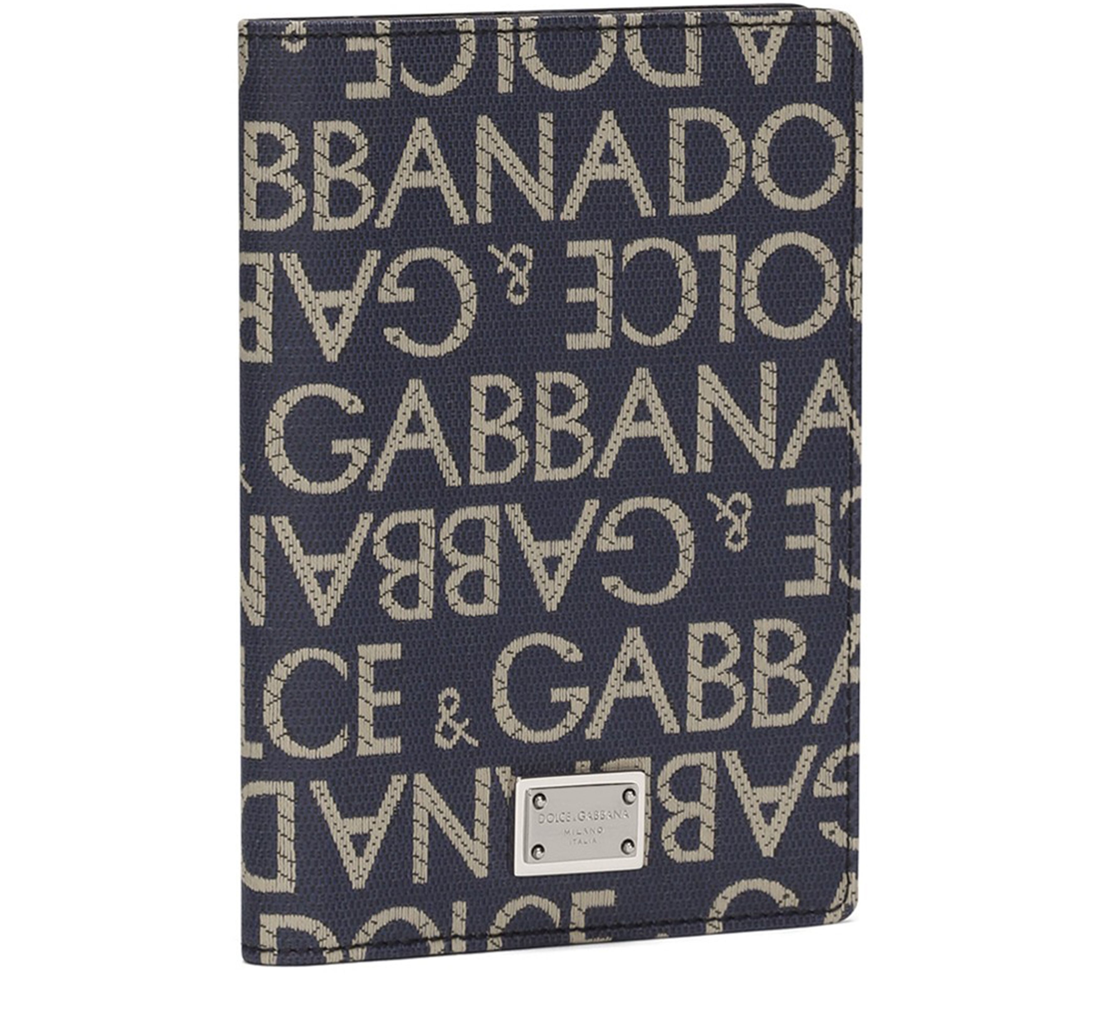 Dolce & Gabbana Coated jacquard passport holder