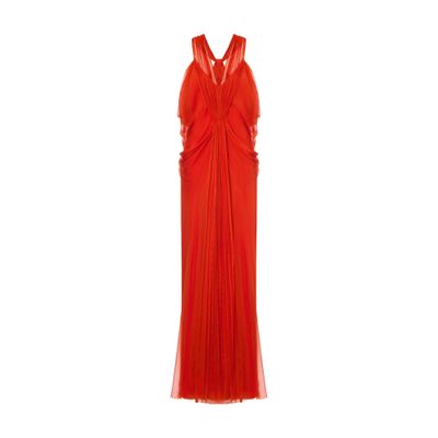 Alberta Ferretti Long organic chiffon dress.