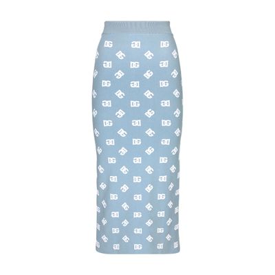 Dolce & Gabbana Viscose pencil skirt with DG logo