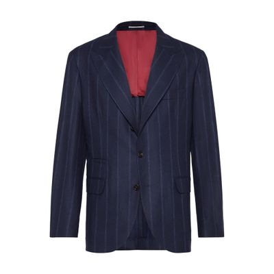 Brunello Cucinelli Chalk stripe deconstructed blazer