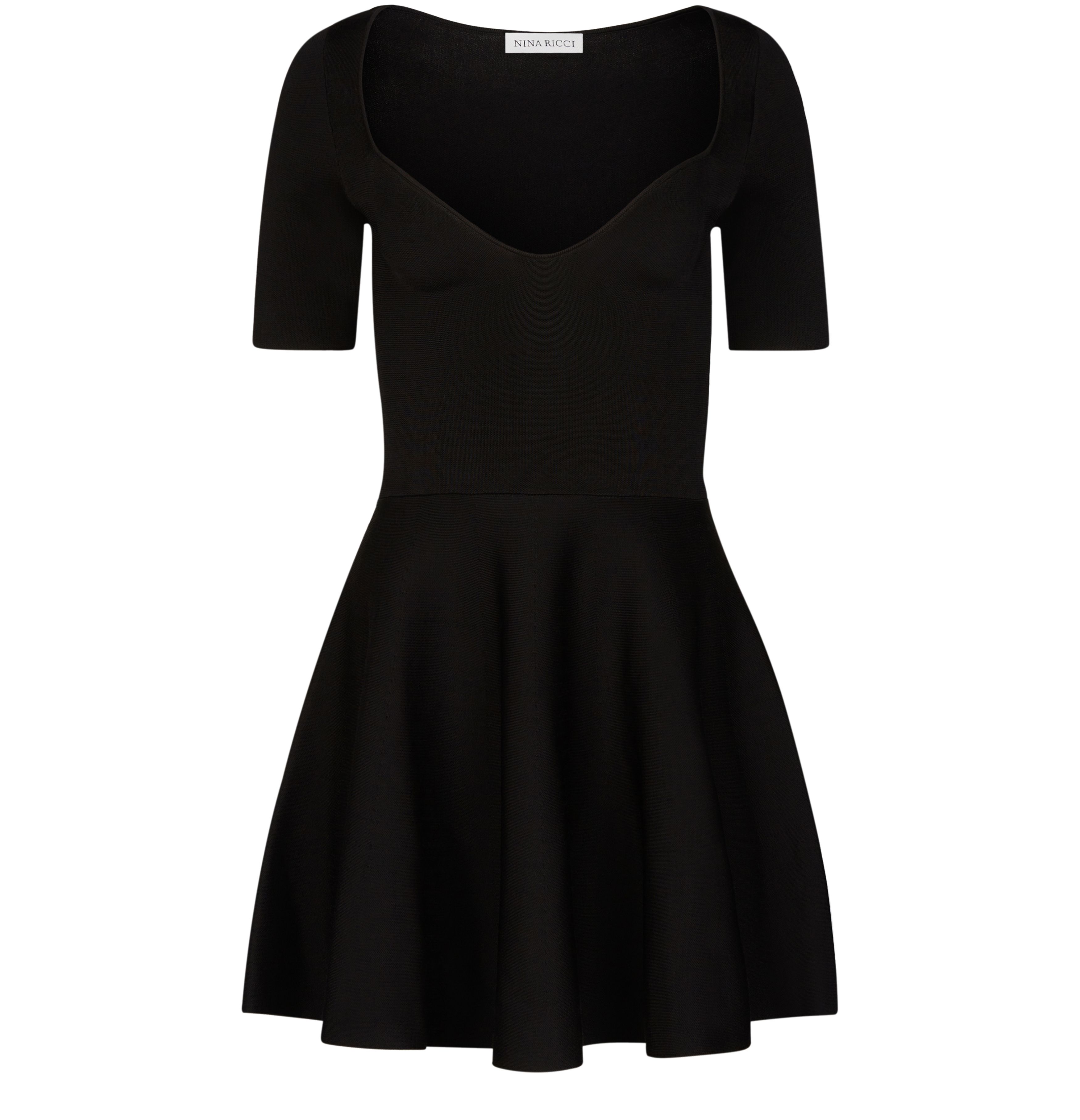 Nina Ricci Heart neckline flared dress