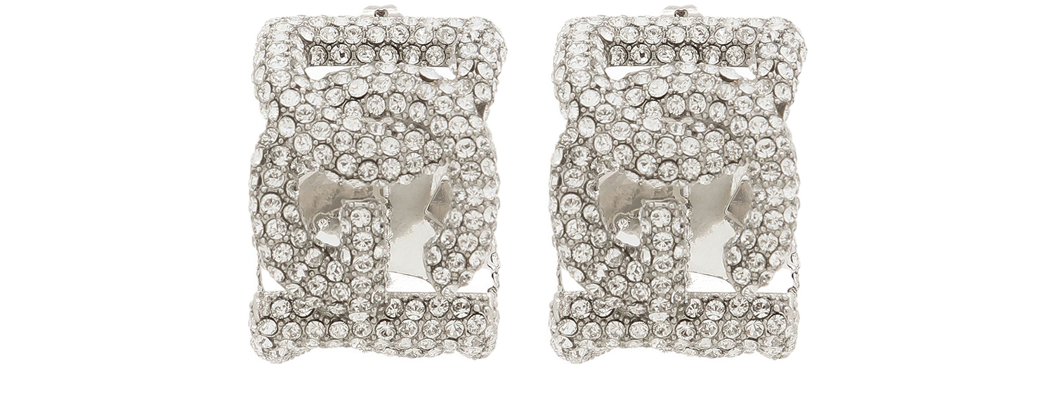 Dolce & Gabbana Rhinestone earrings with DG logo