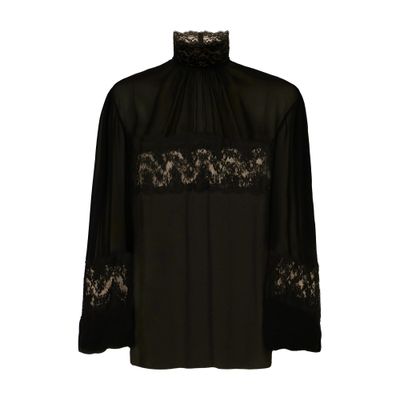 Dolce & Gabbana Georgette and lace blouse