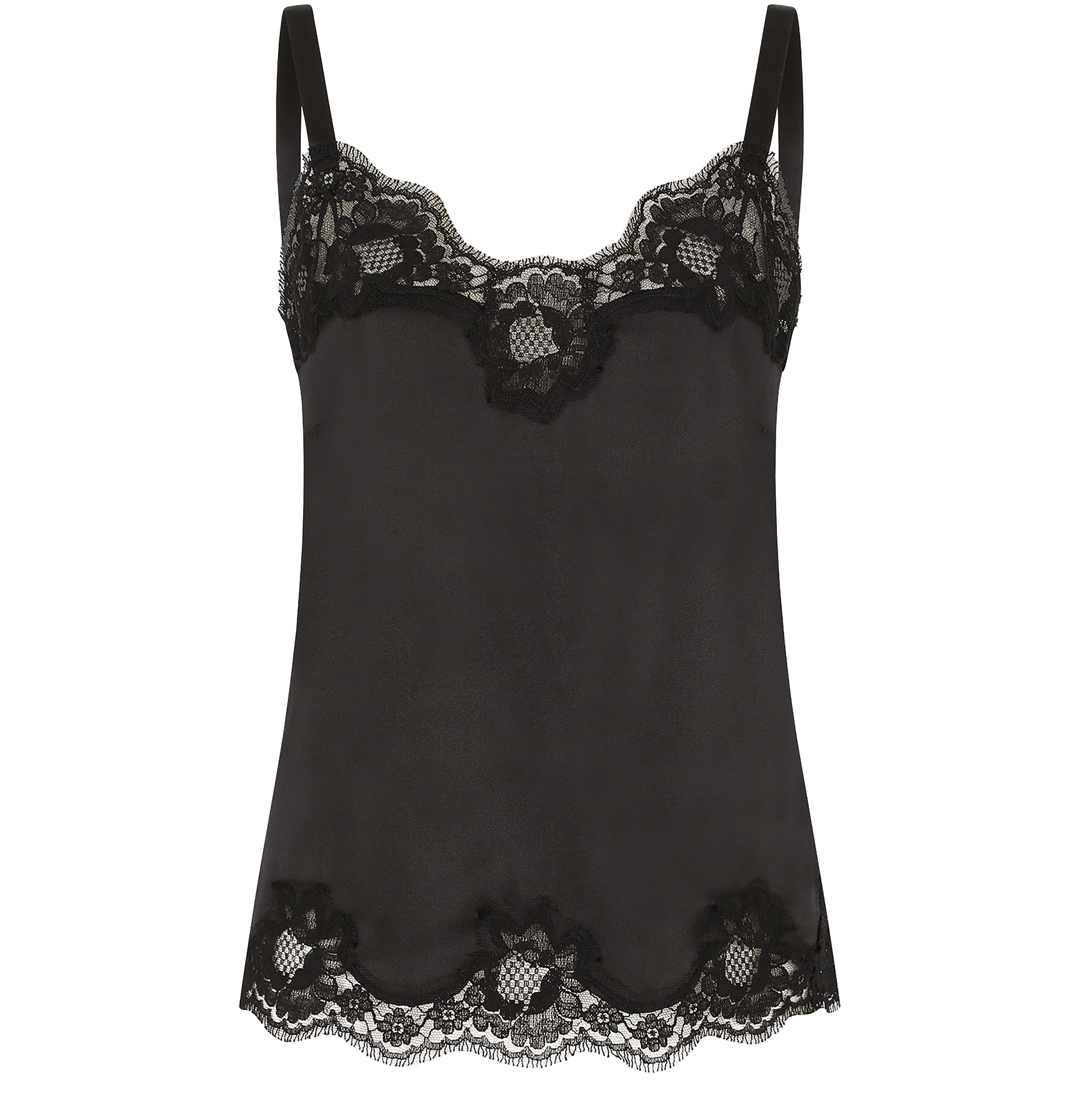 Dolce & Gabbana Satin lingerie top with lace