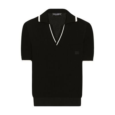 Dolce & Gabbana Cotton polo-shirt with embroidery