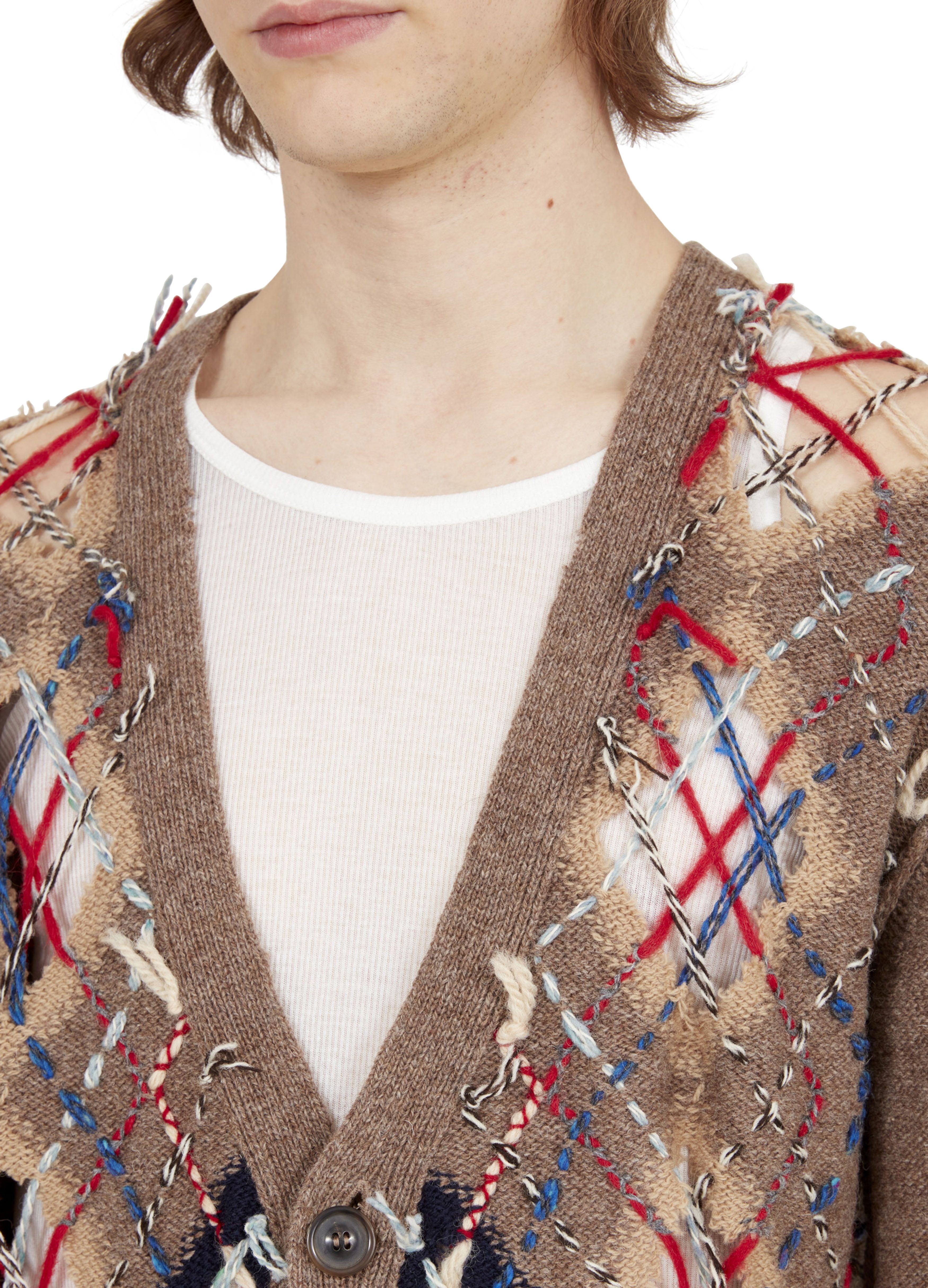 Maison Margiela Cut-out knit cardigan