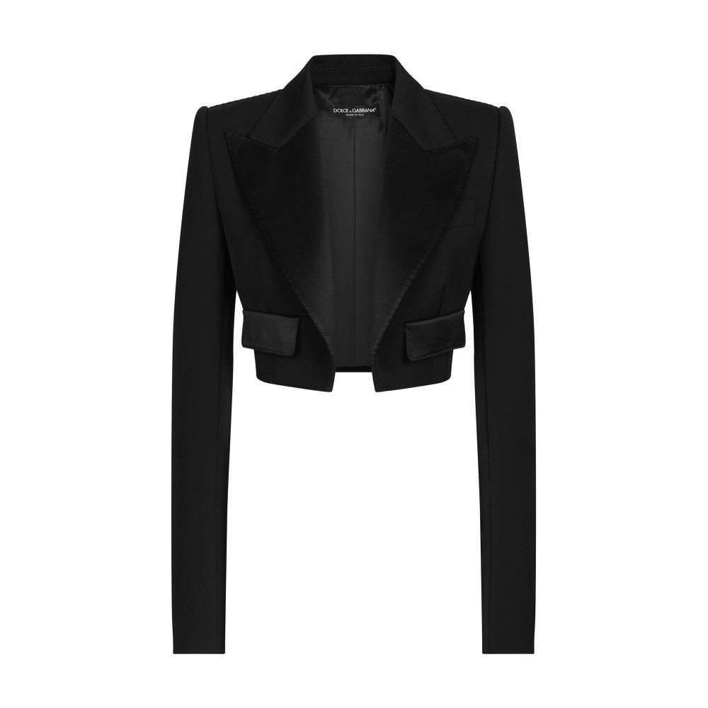 Dolce & Gabbana Spencer wool gabardine tuxedo jacket