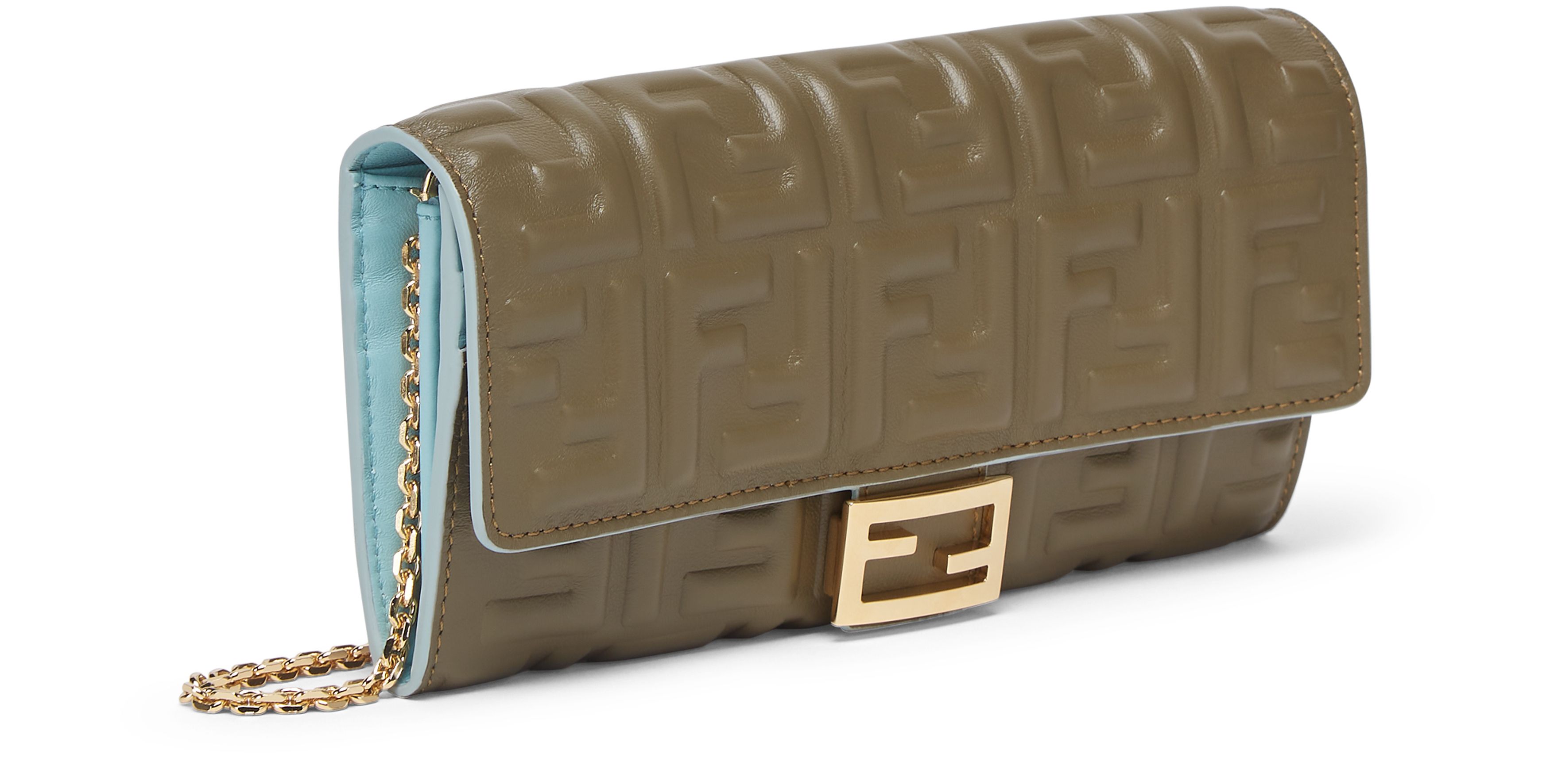 FENDI Baguette Continental Wallet With Chain