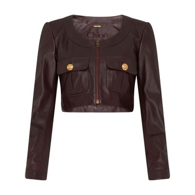 Chloé Short leather hunting jacket