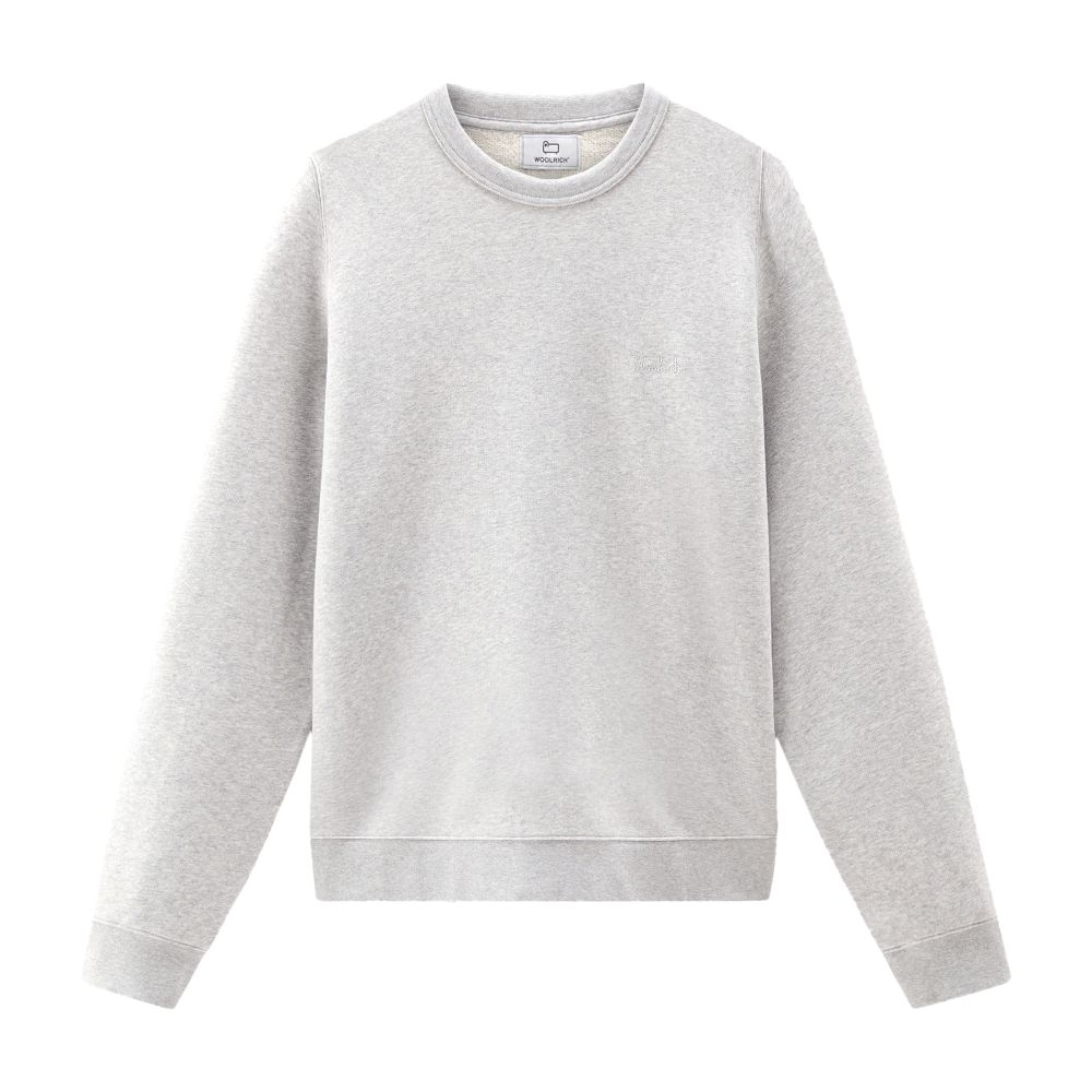 Woolrich Crewneck cotton fleece sweatshirt with embroidered logo