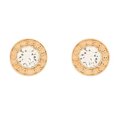 Dolce & Gabbana Logo earrings with rhinestones