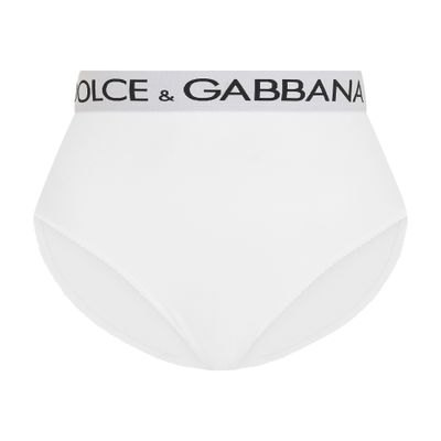 Dolce & Gabbana High-waisted jersey briefs with branded elastic