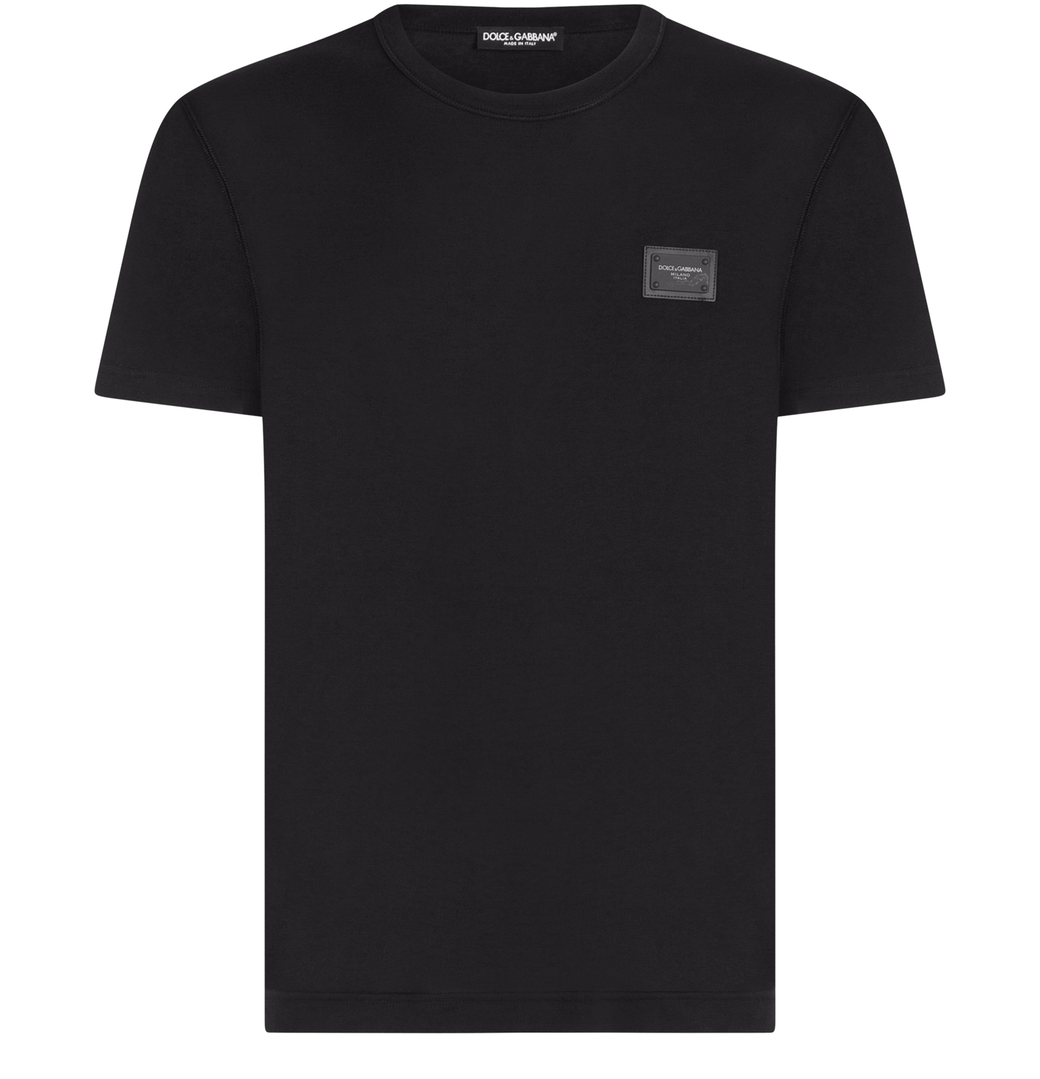 Dolce & Gabbana Cotton t-shirt with logoed plaque