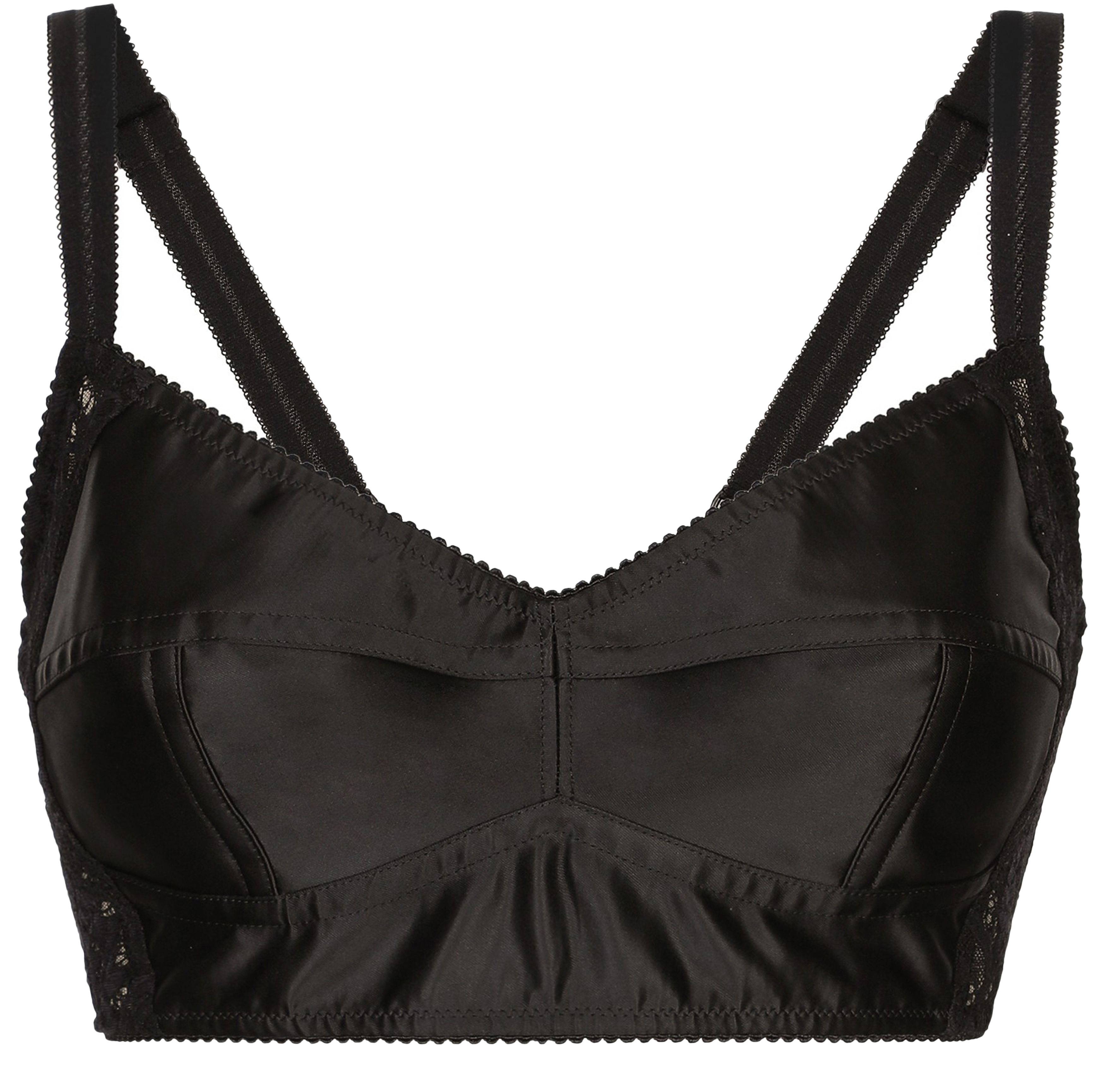 Dolce & Gabbana Satin and lace bralette top