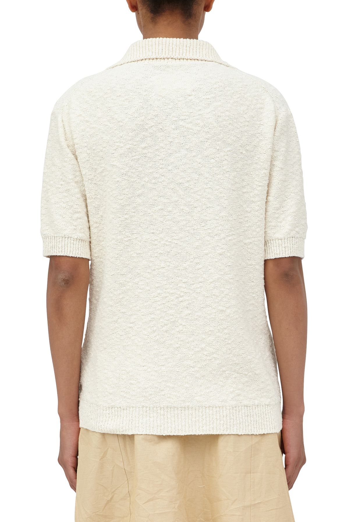 Maison Margiela Nostalgic boucle knit polo shirt