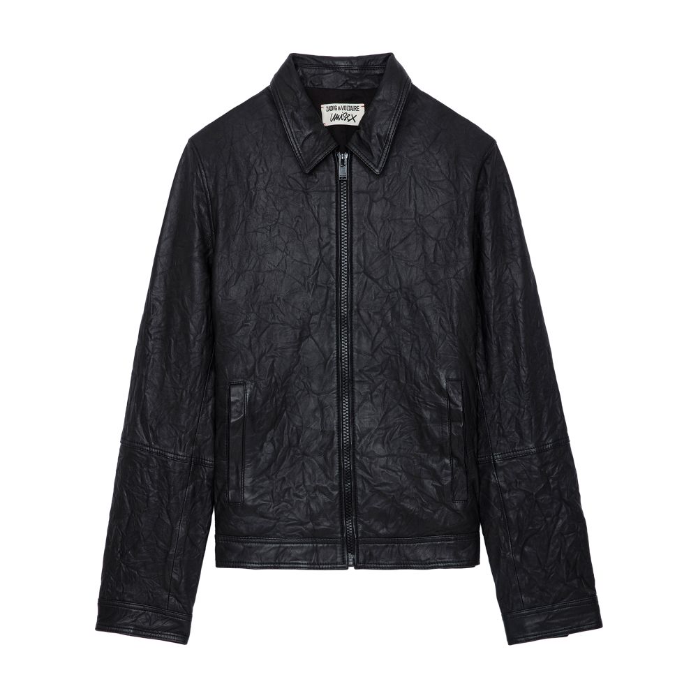 Zadig & Voltaire Lasso Crinkled Leather Jacket