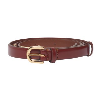 Toteme Double clasp leather belt croco