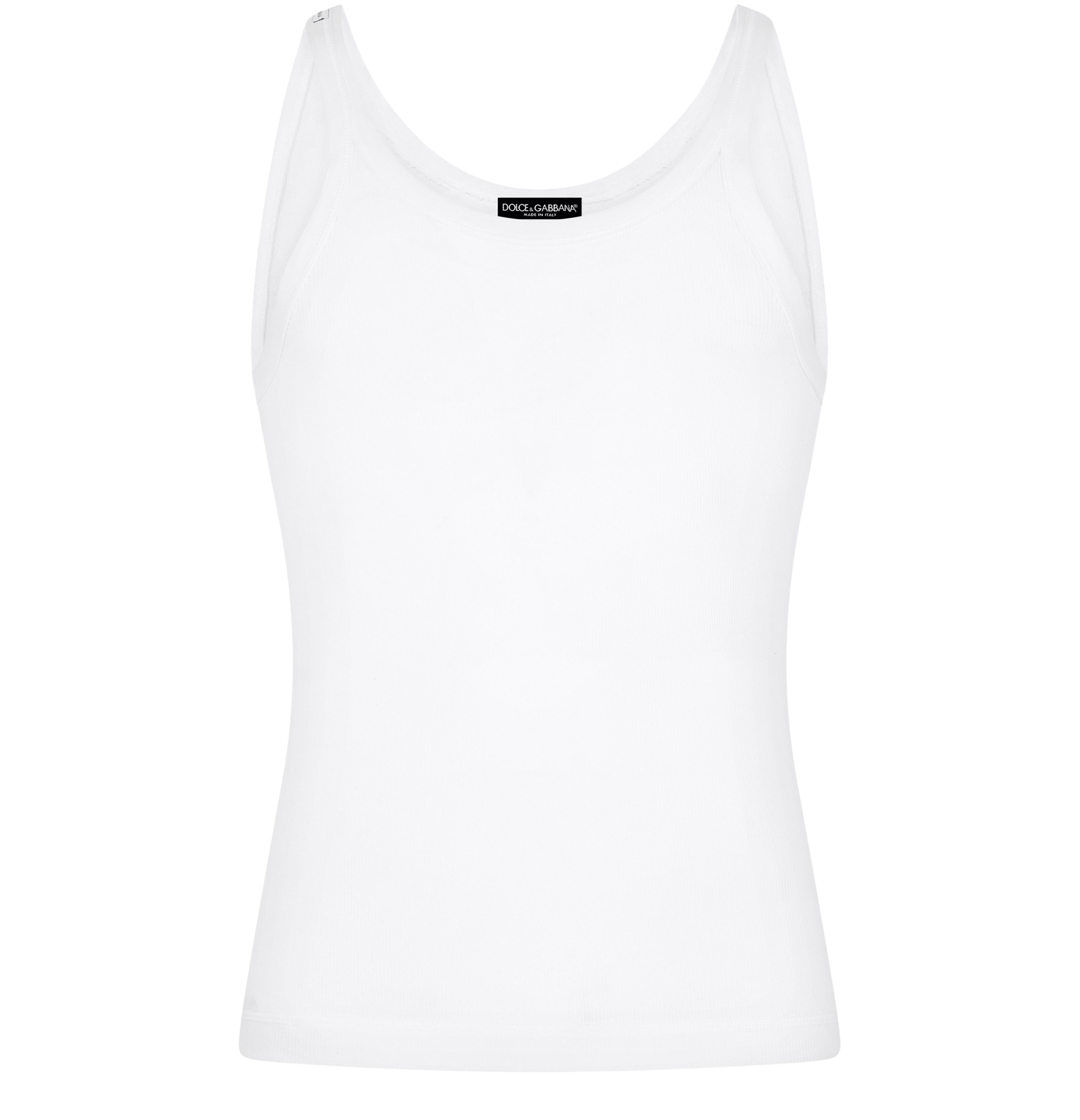 Dolce & Gabbana Fine-rib cotton jersey singlet