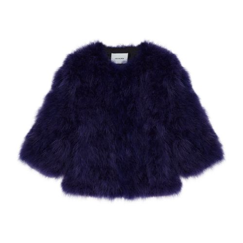 Yves Salomon Cropped feather jacket