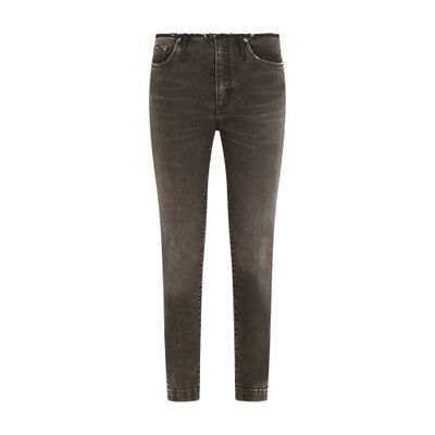 Dolce & Gabbana Cotton jeans with raw-cut waistband