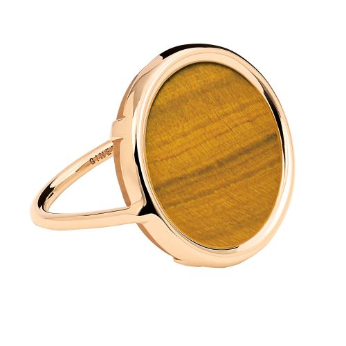  Ever tiger eye disc ring