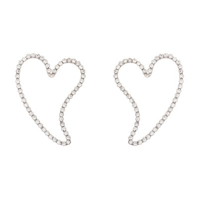 Nina Ricci Heart strass earrings