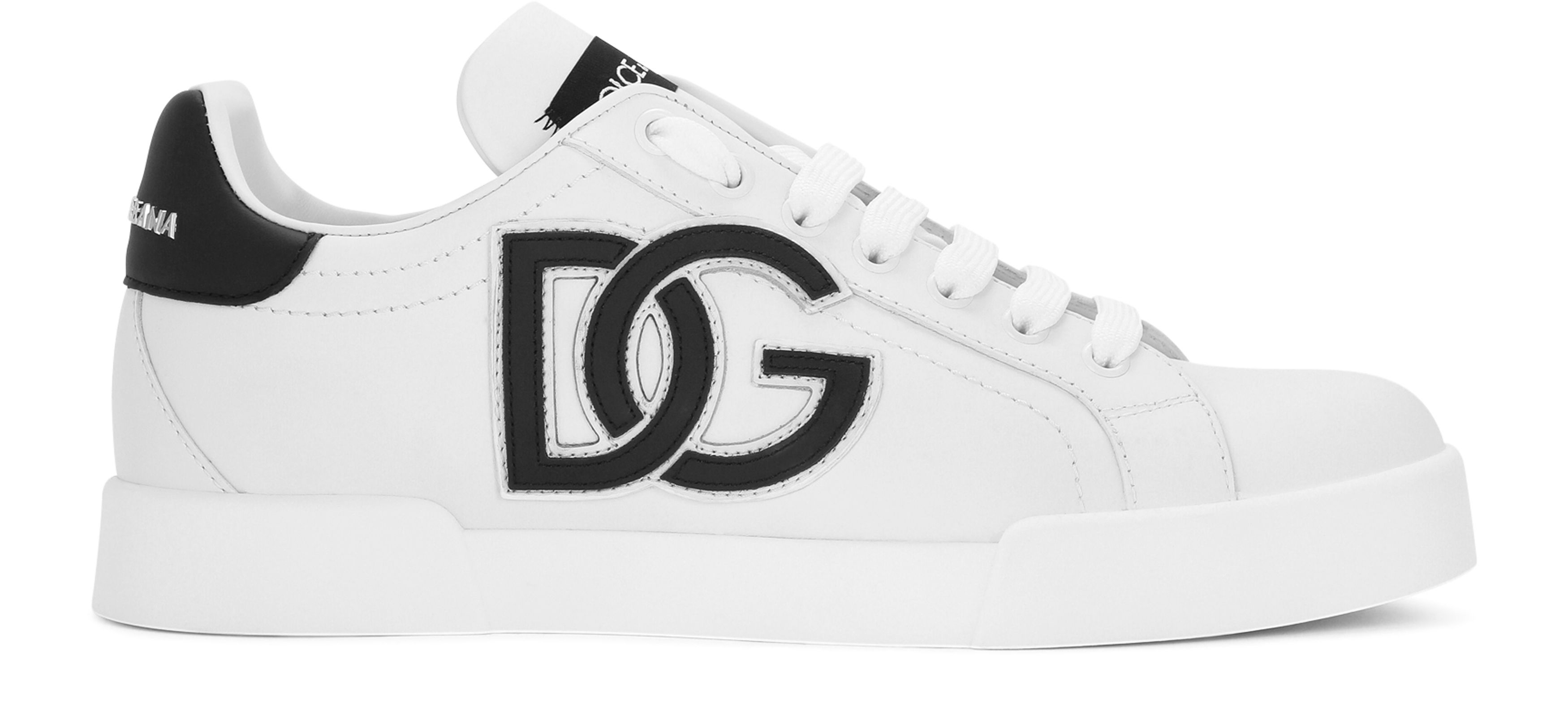 Dolce & Gabbana Portofino calfskin sneakers with DG logo