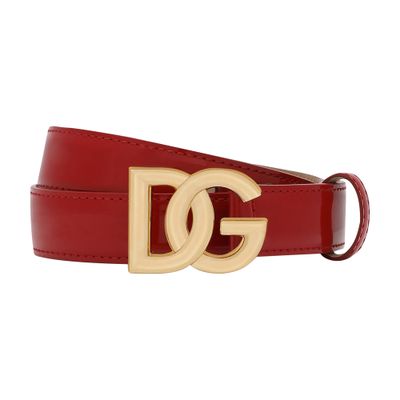 Dolce & Gabbana Polished calfskin belt with DG logo