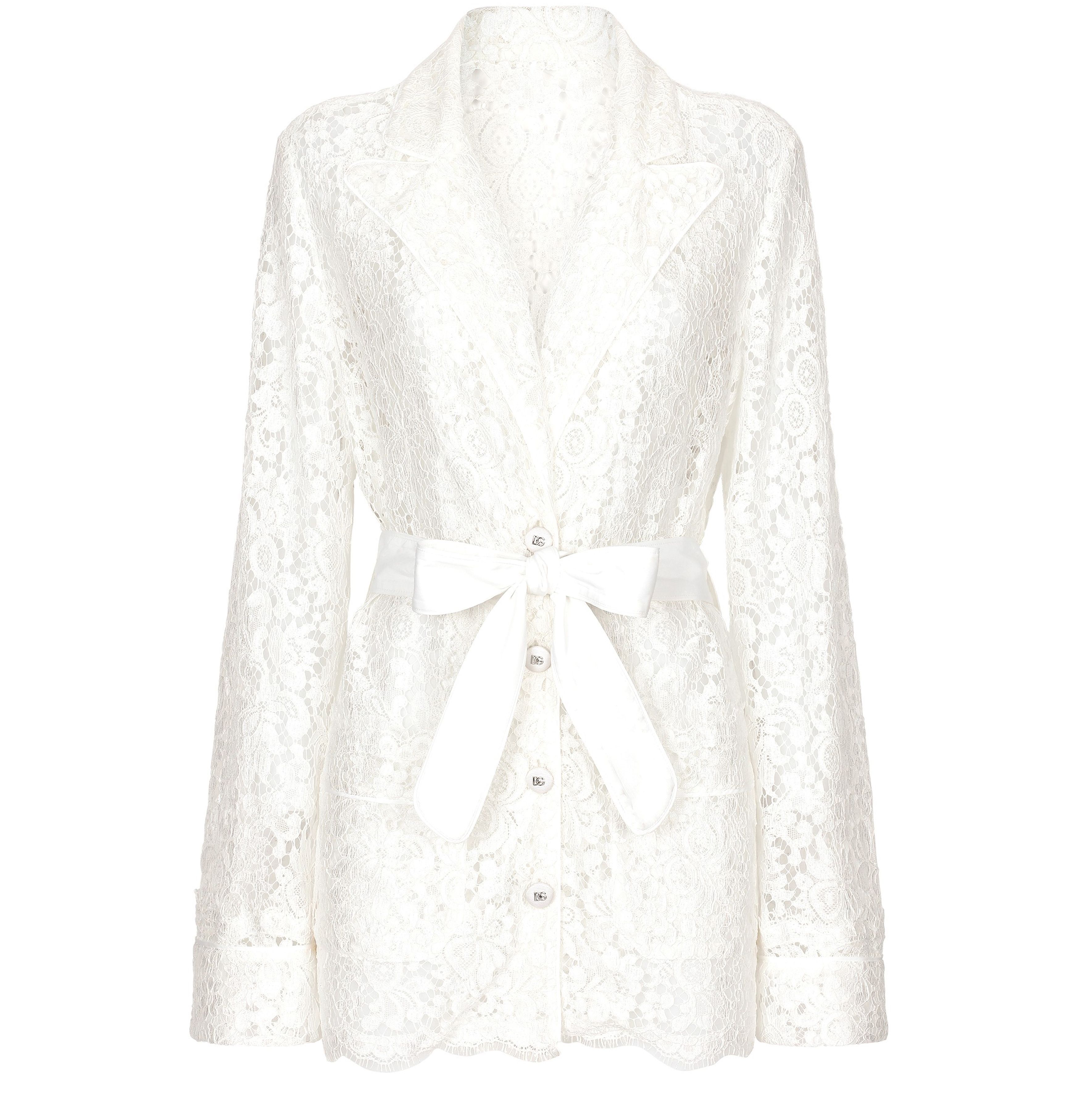 Dolce & Gabbana Floral lace pajama shirt