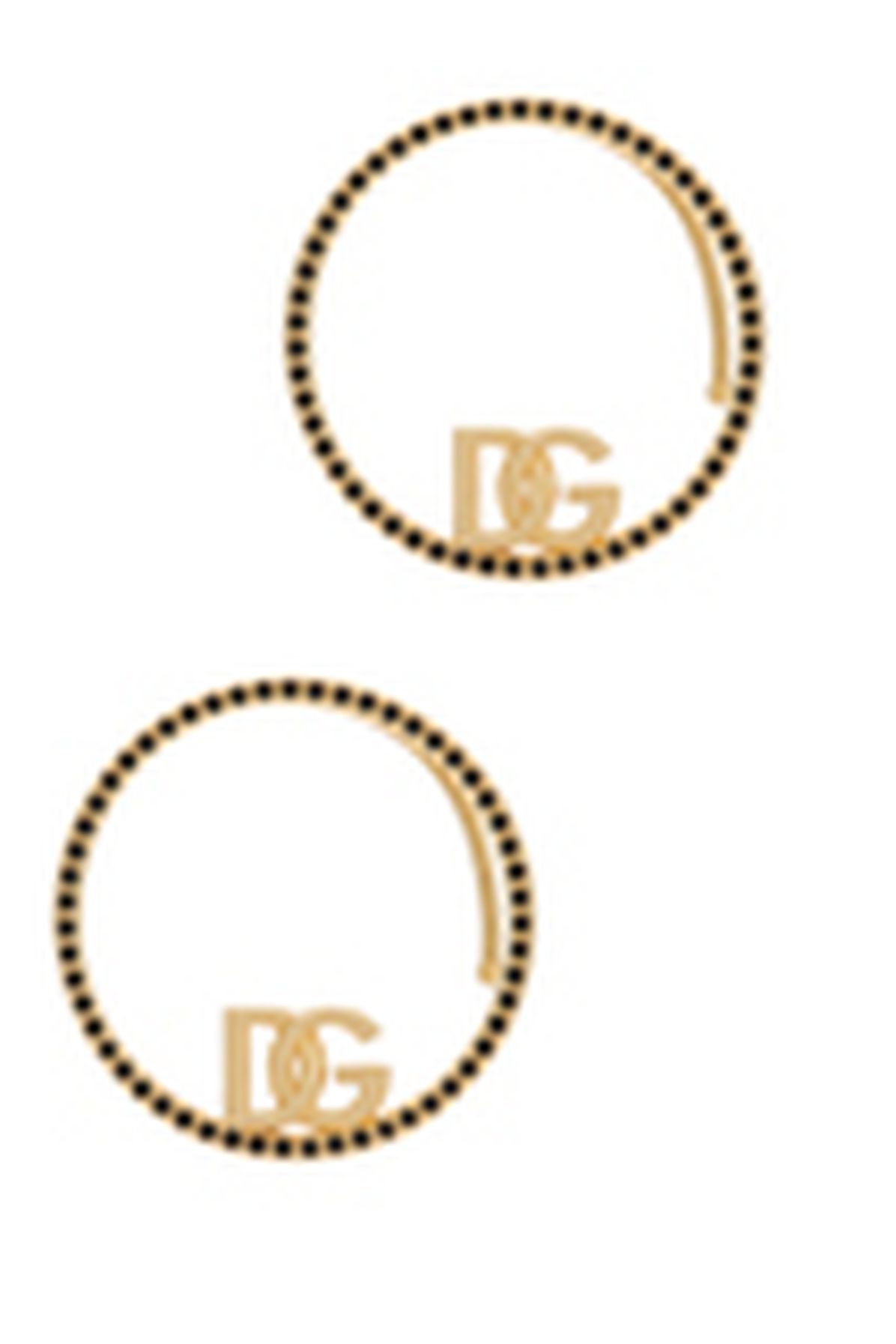 Dolce & Gabbana Ear cuff earrings with DG logo and rhinestones