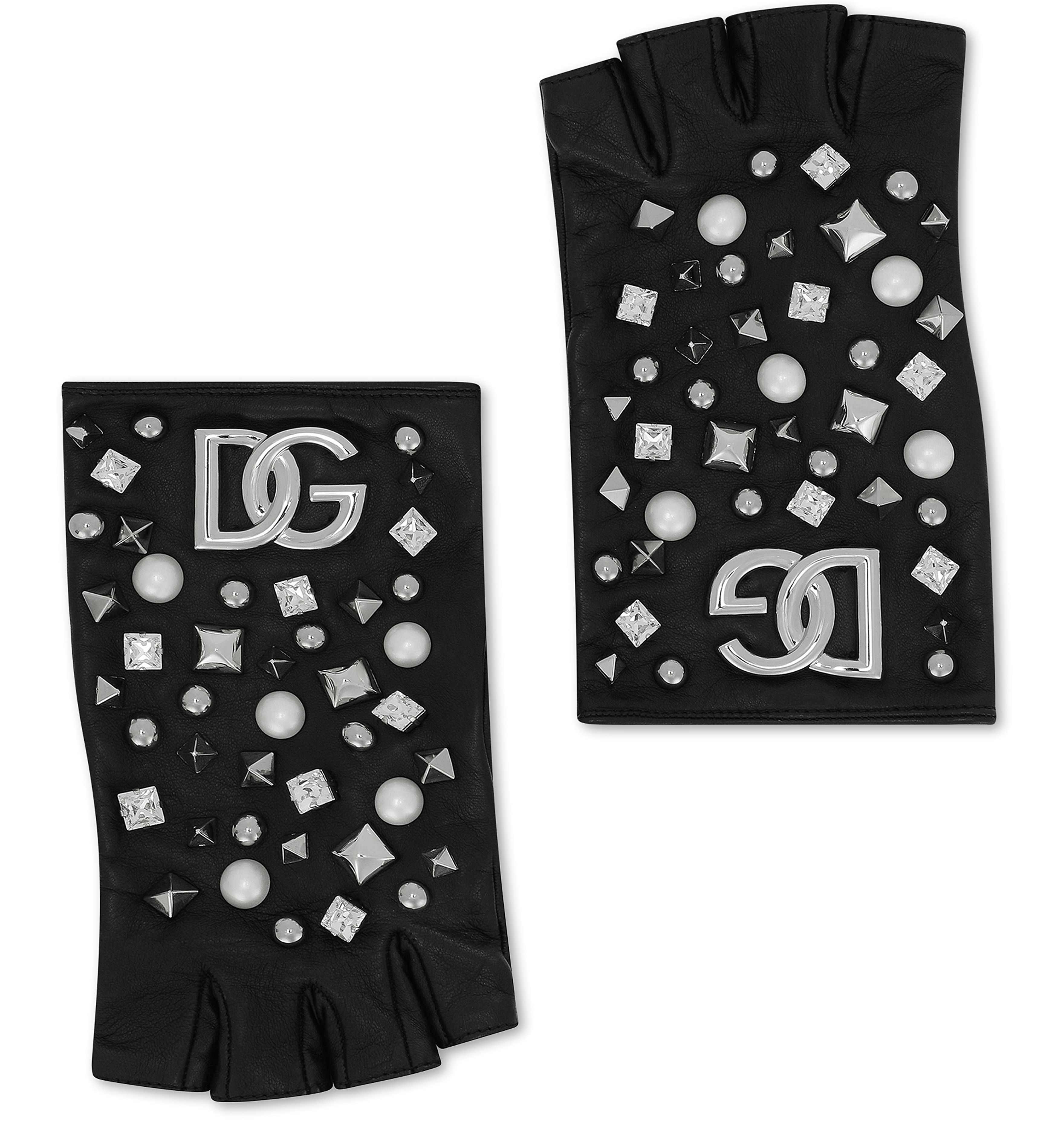 Dolce & Gabbana Nappa gloves with embellishment