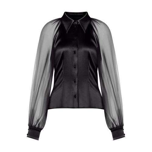 Alberta Ferretti Eco-friendly chiffon and satin shirt