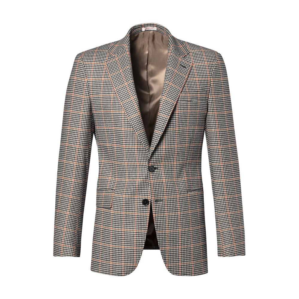  Jacket with houndstooth pattern