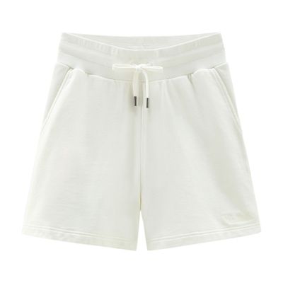 Woolrich Bermuda sports shorts in pure cotton fleece with drawstring