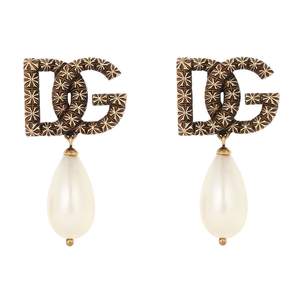 Dolce & Gabbana Drop earrings with pearl and DG logo