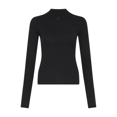 Courrèges Rib mockneck sweater