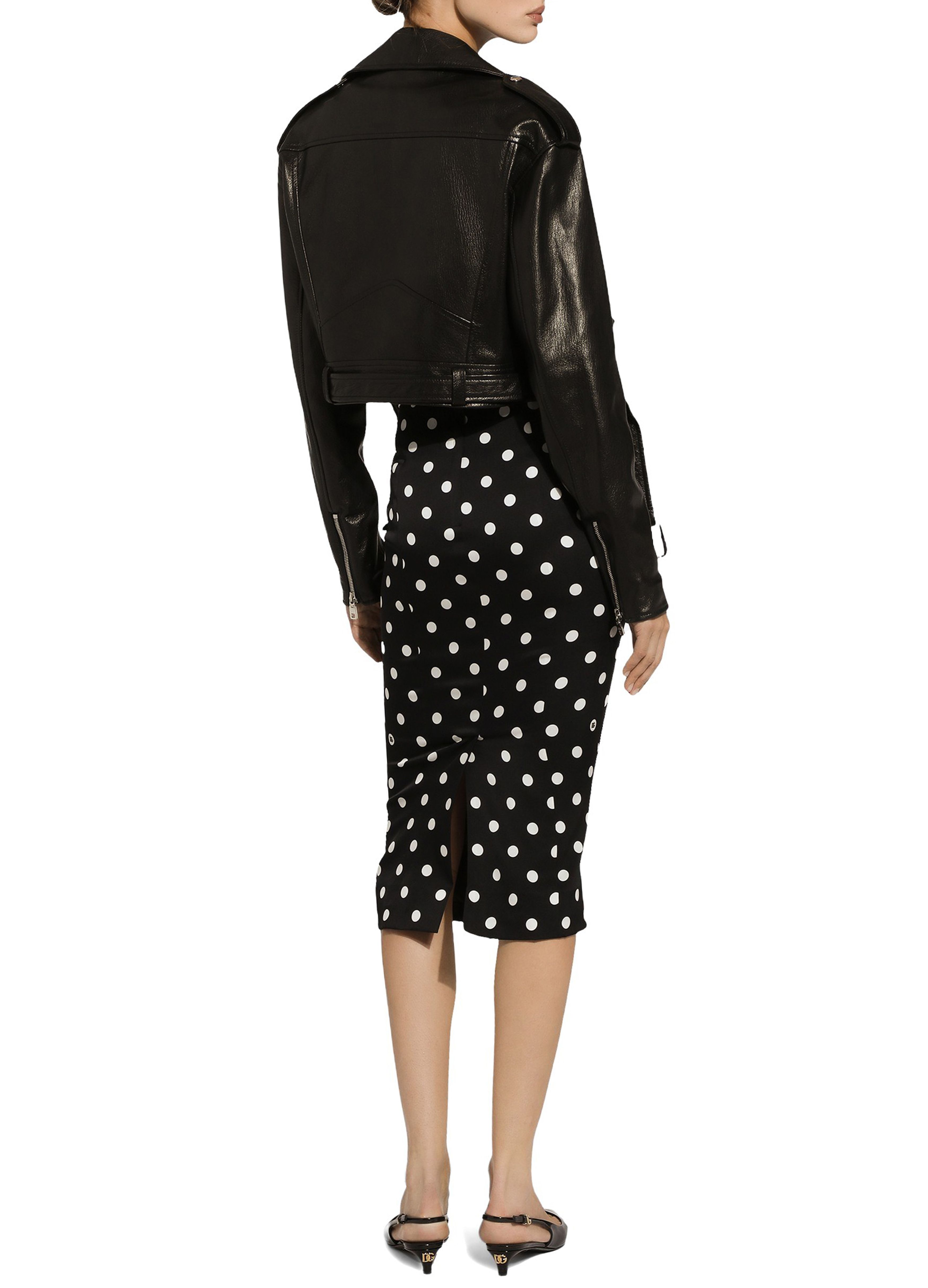 Dolce & Gabbana Polka-dot calf-length pencil skirt