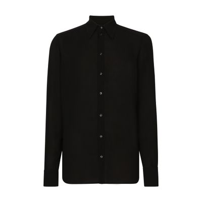 Dolce & Gabbana Martini Fit Shirt In Stretch Charmuse