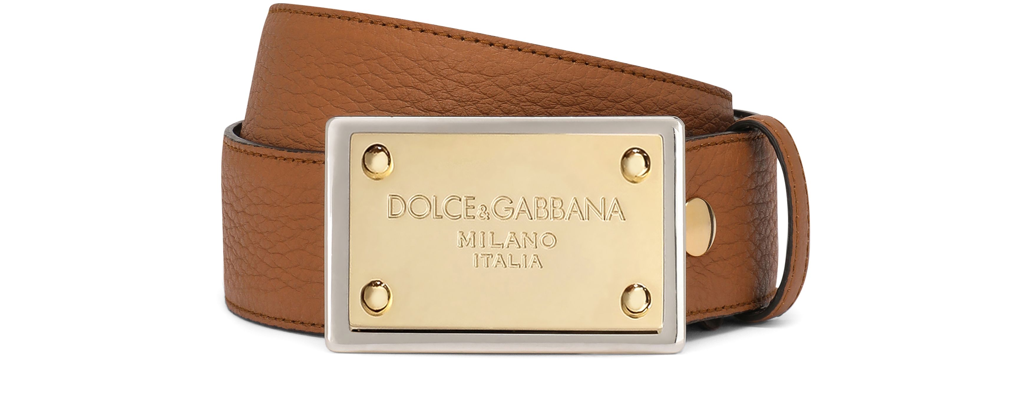 Dolce & Gabbana Grainy calfskin belt