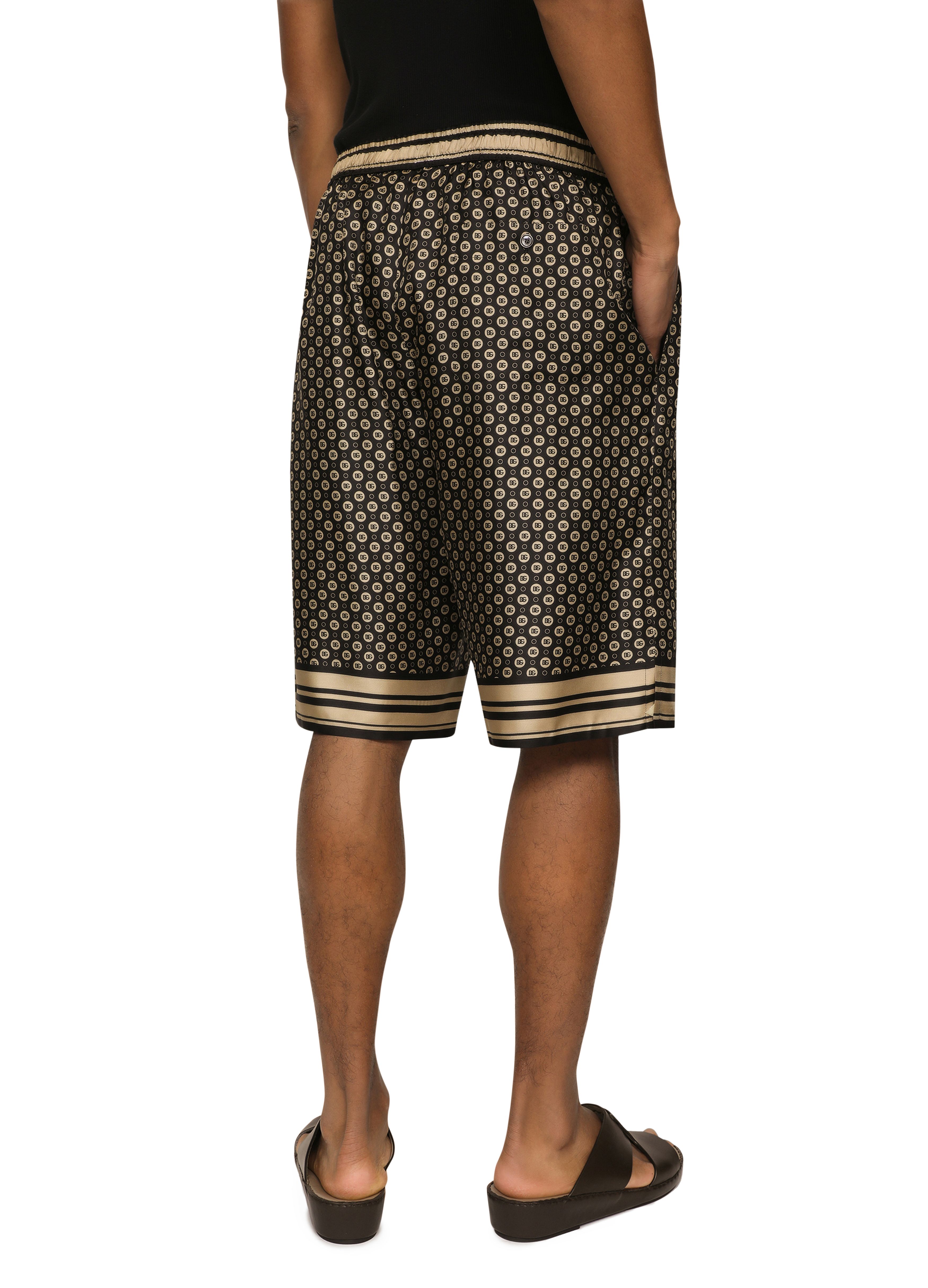 Dolce & Gabbana Silk twill jogging shorts