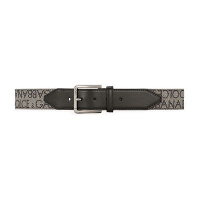 Dolce & Gabbana Calfskin and jacquard belt