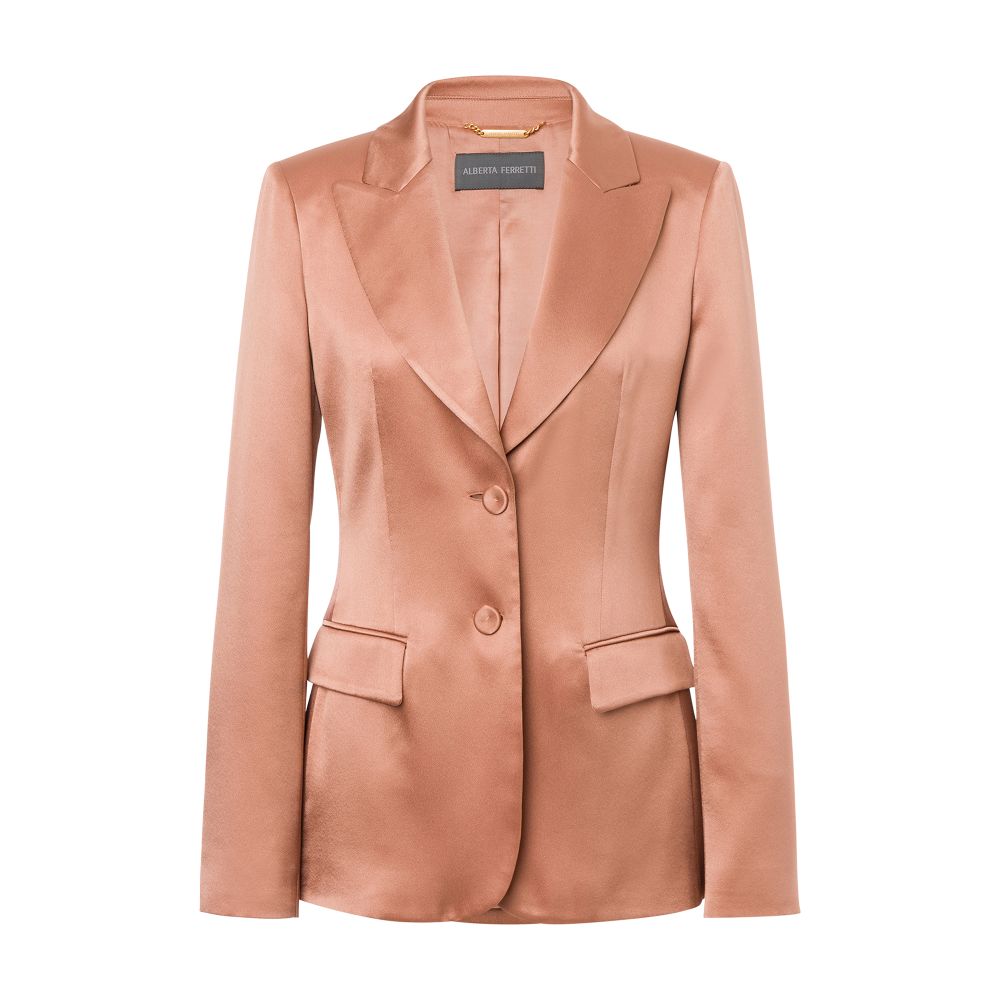 Alberta Ferretti Single-breasted jacket in satin