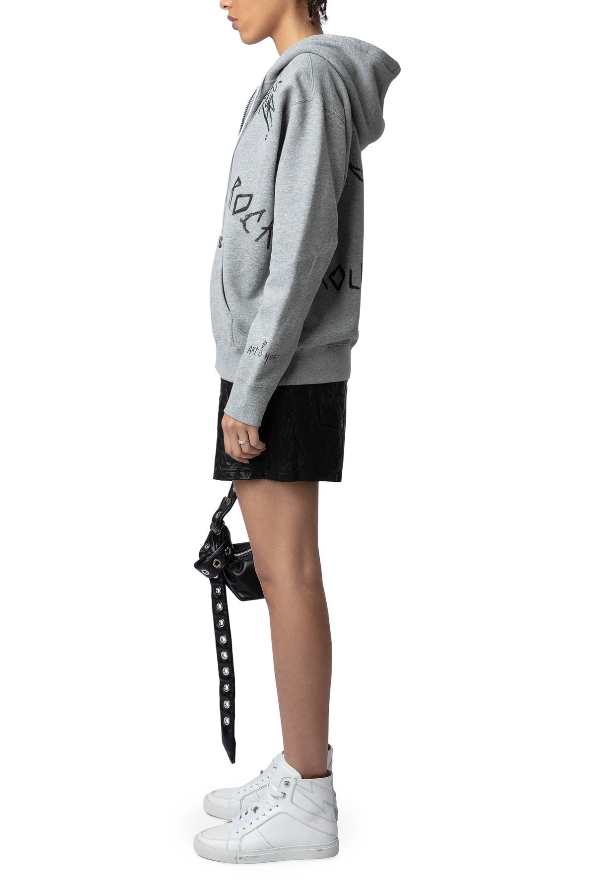 Zadig & Voltaire Spencer Diamanté Photo Print Hoodie