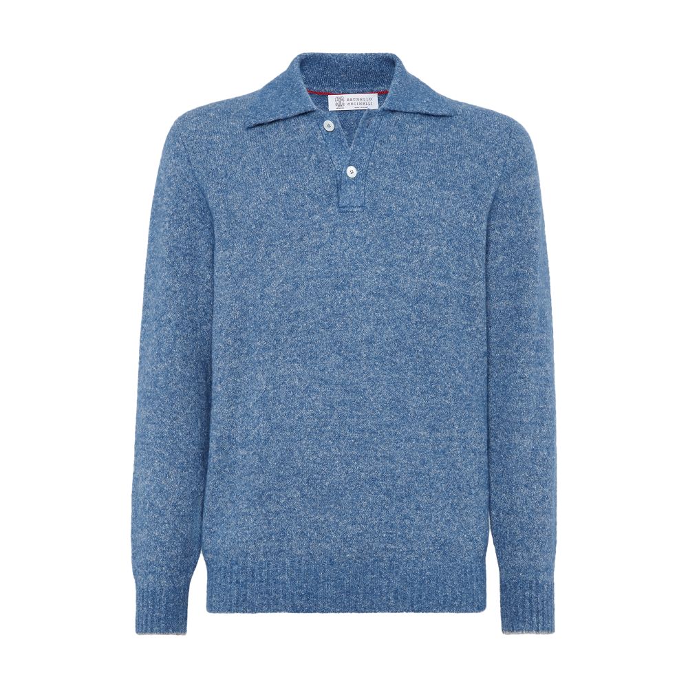 Brunello Cucinelli Knop yarn knit polo