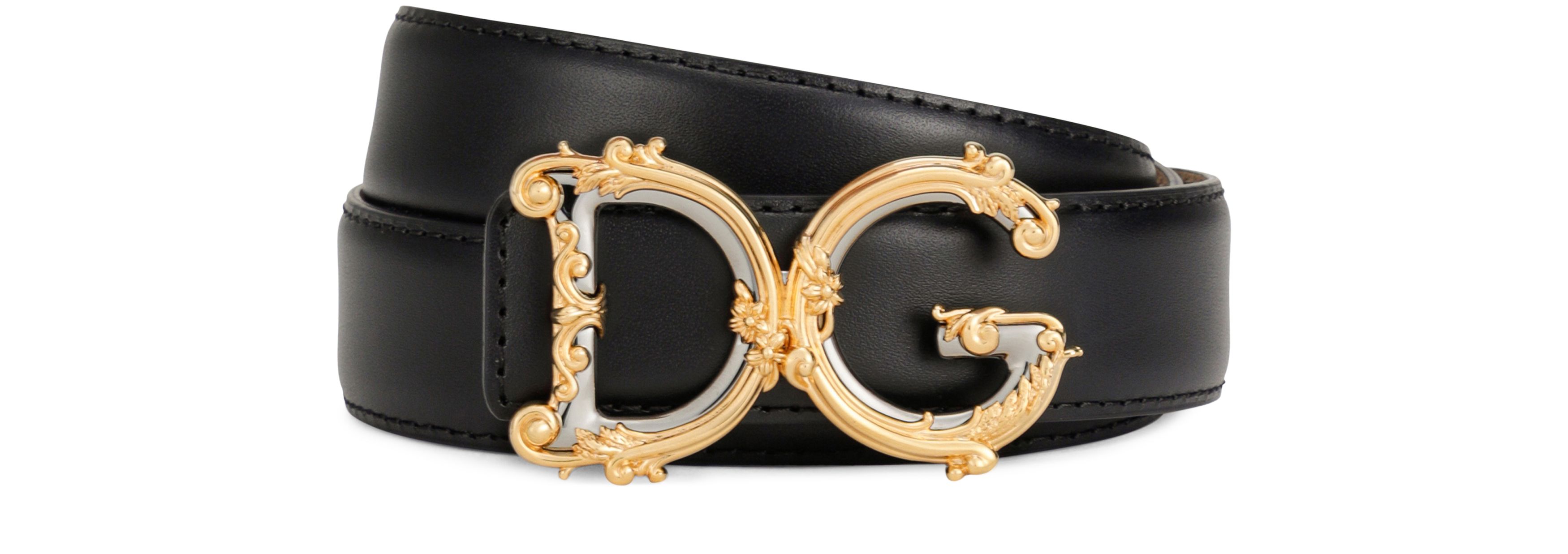 Dolce & Gabbana Calfskin belt with logo